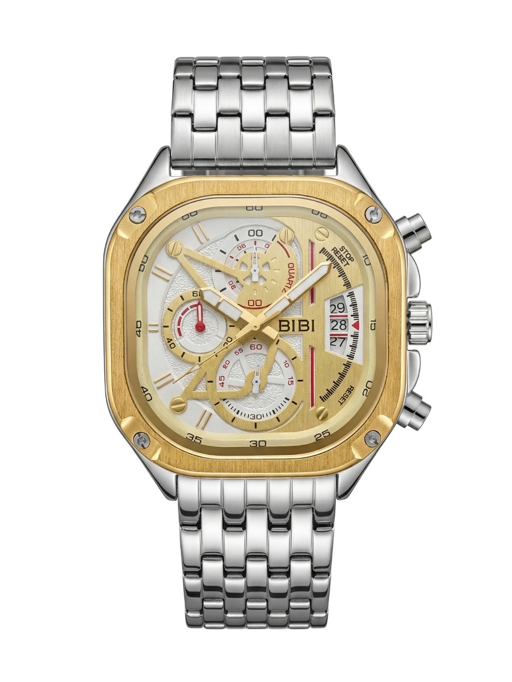 BiBi Two-Tone Gold and Silver Chronograph Bracelet Watch